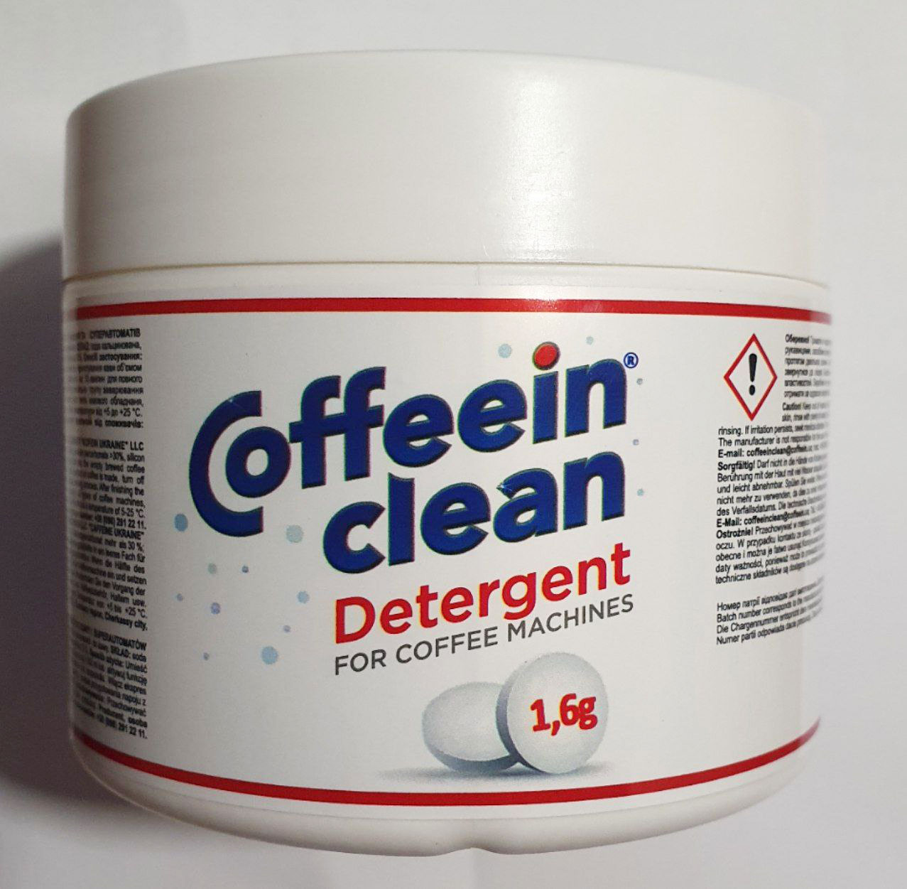 Пігулки для видалення кавових масел Coffeein clean DETERGENT, 170г. (100шт.*1,6г.) Coffeein clean - фото 1