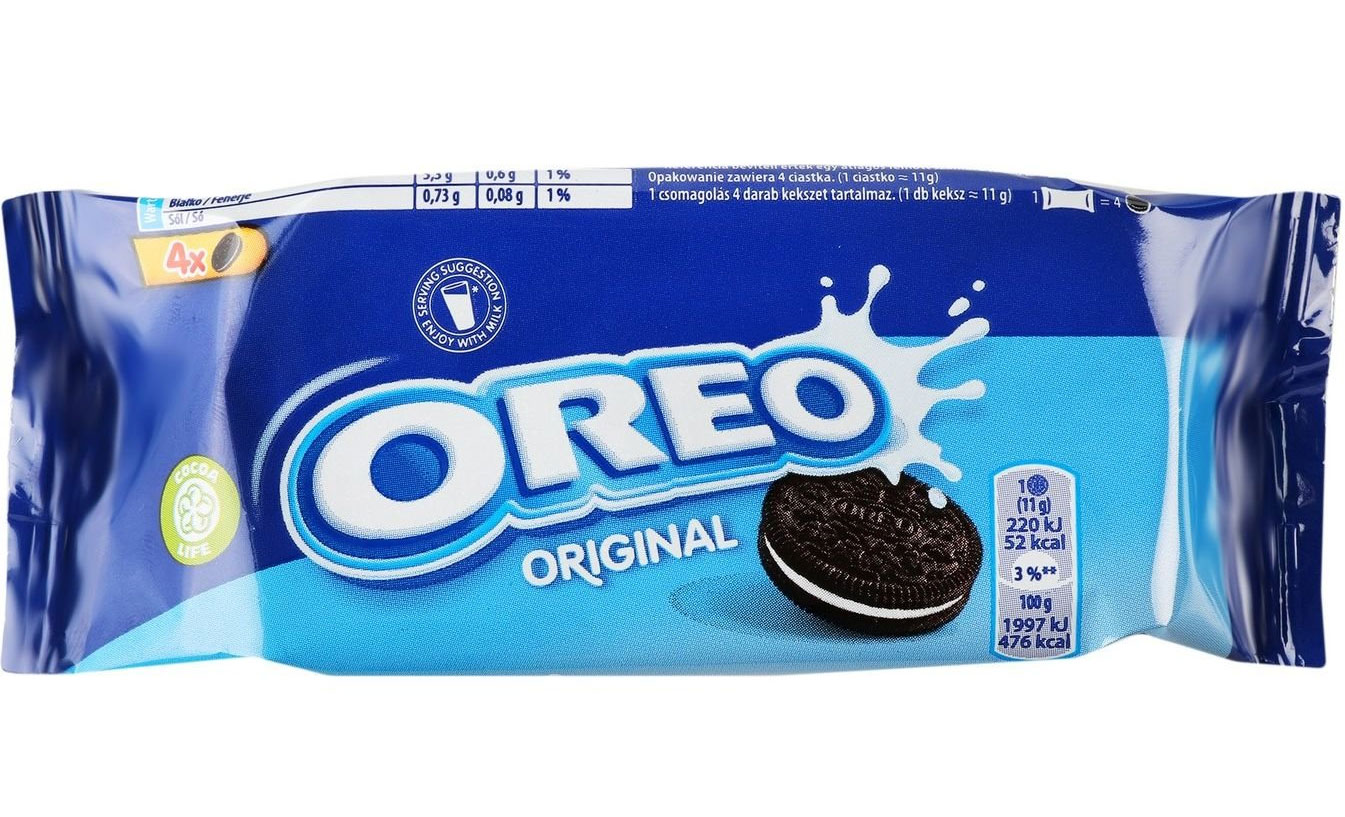 Печенье Oreo с какао и начинкой с ванильным вкусом, 44г. (4*11,0г.) Mondelez - фото 1