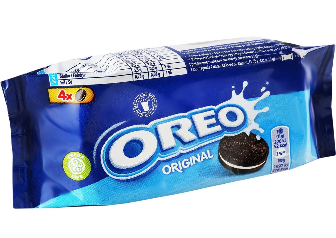 Печенье Oreo с какао и начинкой с ванильным вкусом, 44г. (4*11,0г.) Mondelez - фото 2