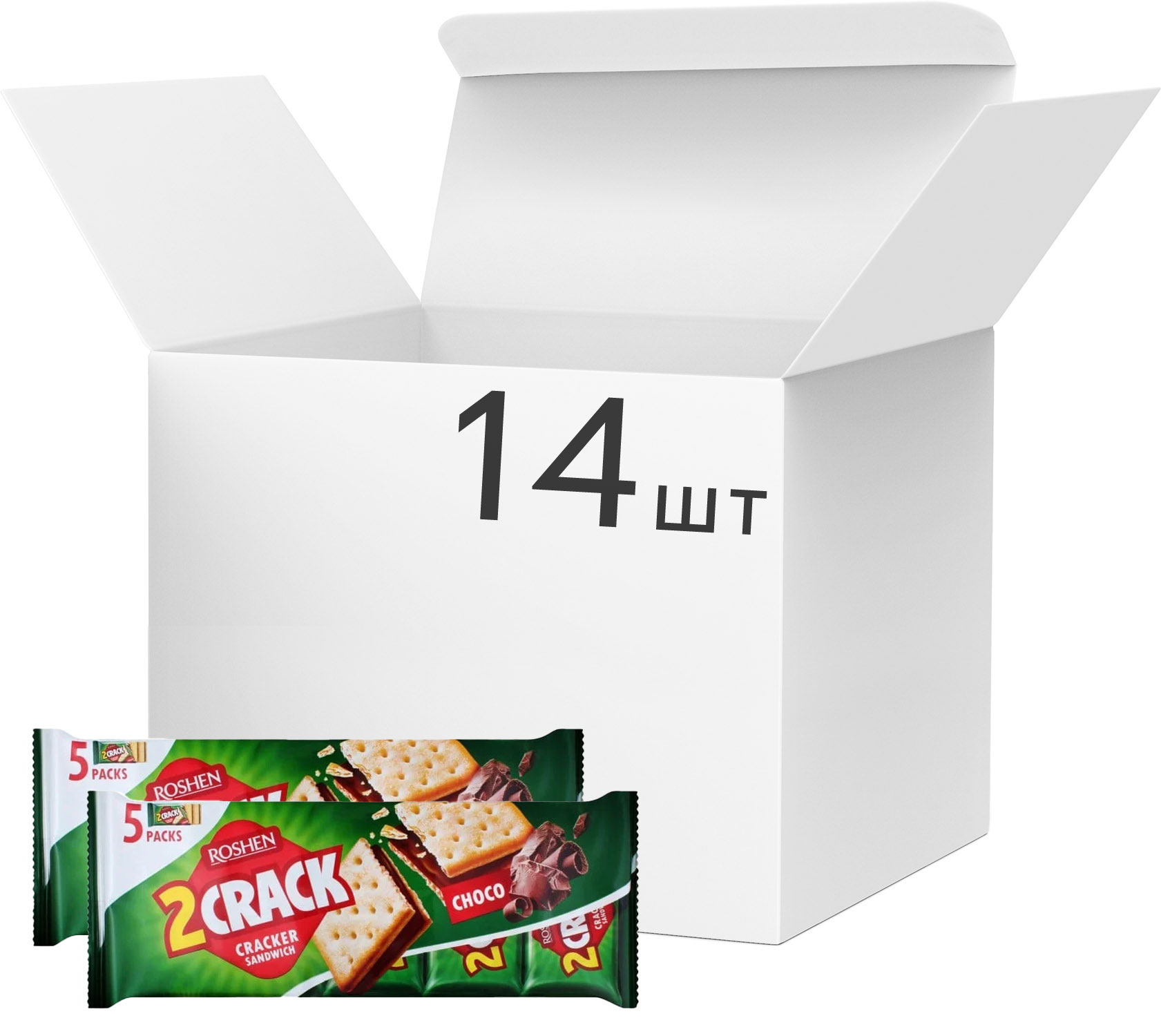 Крекер 2 CRACK с шоколадной начинкой, 235г. Roshen - фото 3