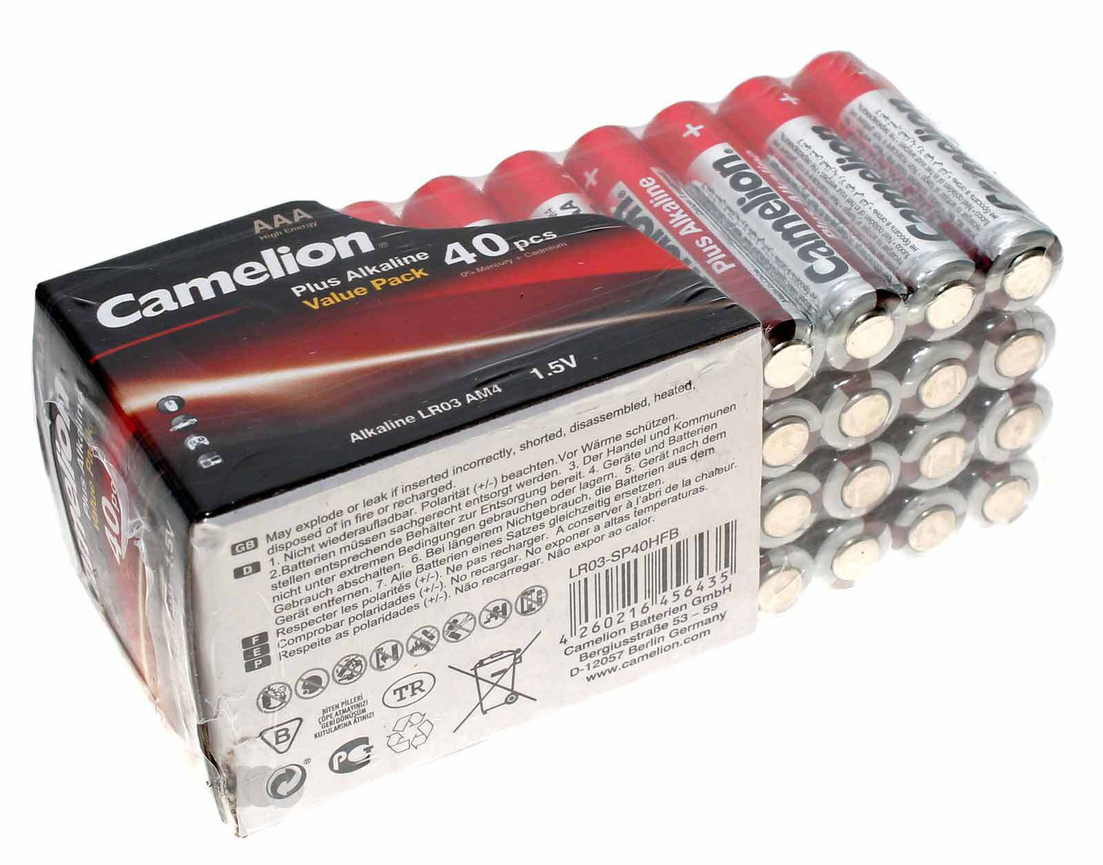 Батарейка LR3 (ААА) Camelion Plus Alkaline, (40шт/уп.) Camelion - фото 2