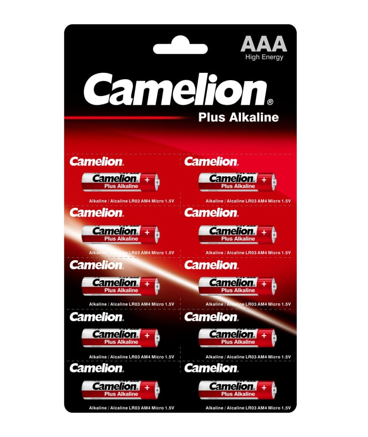 Батарейка LR03 (ААА) Camelion Plus Alkaline, 10шт./уп. Camelion - фото 1