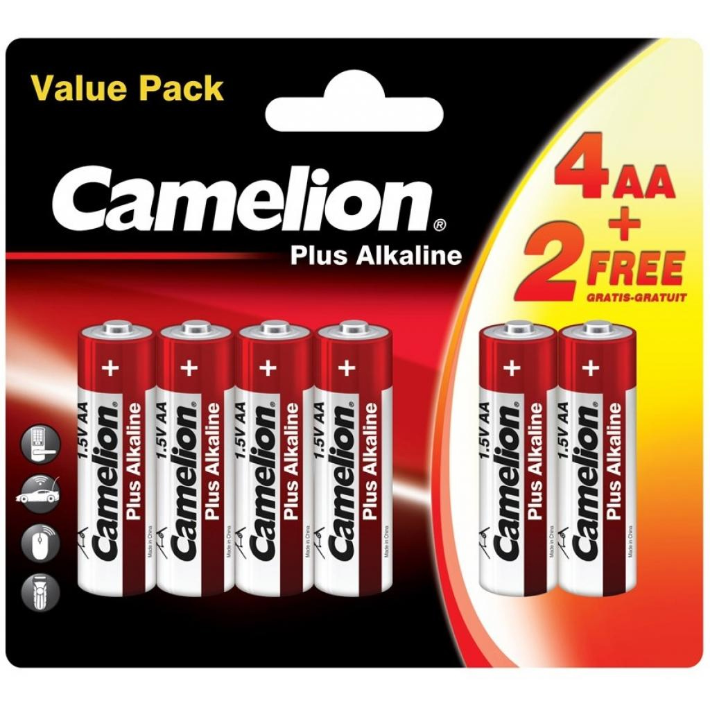 Батарейка LR6 (AA) Camelion Plus Alkaline, 6шт/уп Camelion - фото 1