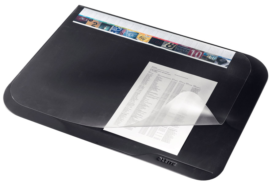 Настольное покрытие 500*650мм., черн., с прозрачным верхом LEITZ - фото 1