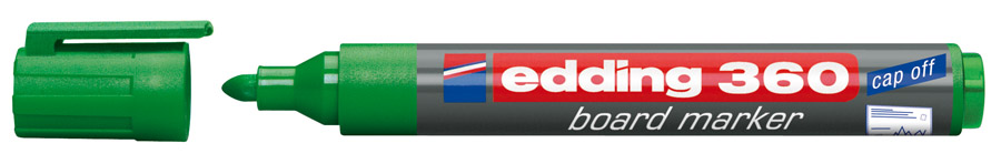 Маркер для досок круглое острие 360 1,5-3мм., зелен. Edding - фото 2