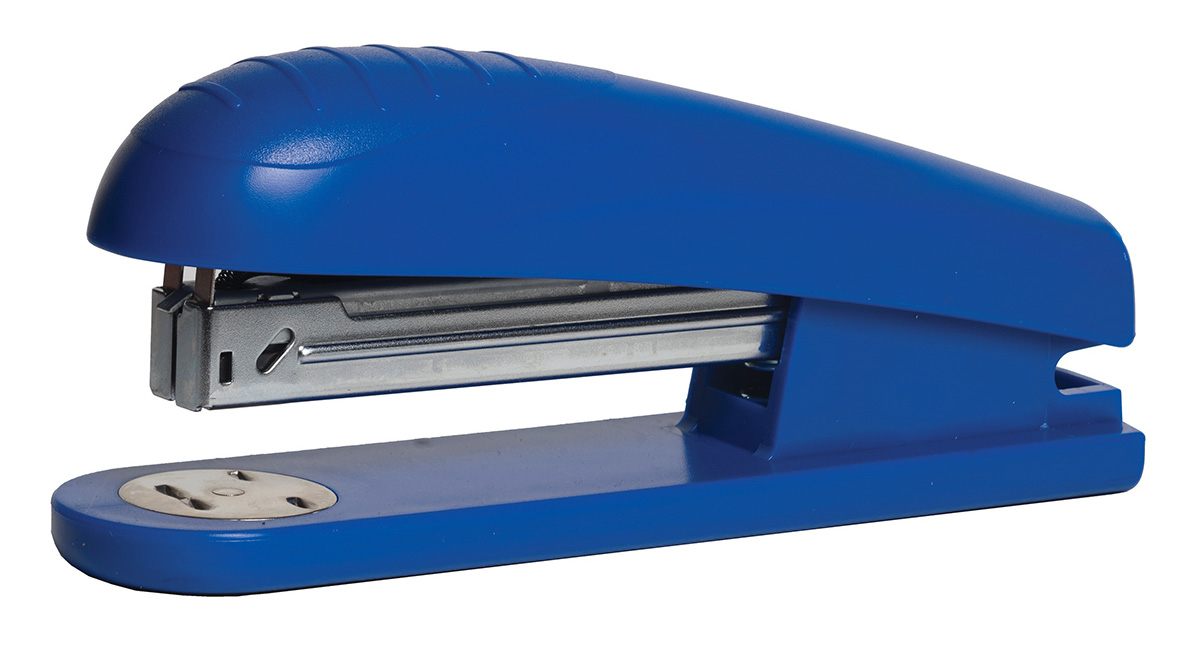 Степлер №10 15л., плечо 6см., пластик., син. Scholz - фото 1