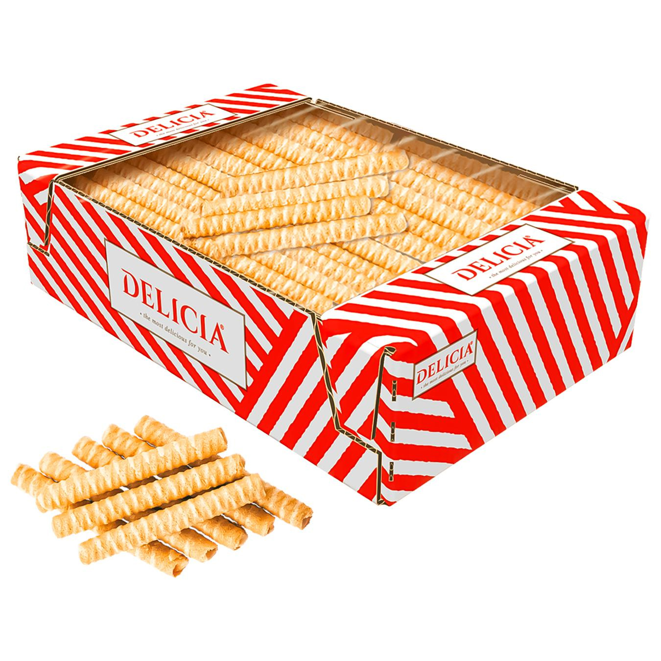 Трубочки вафельні зі смаком пряженого молока, 4,0кг. Деліція - фото 1
