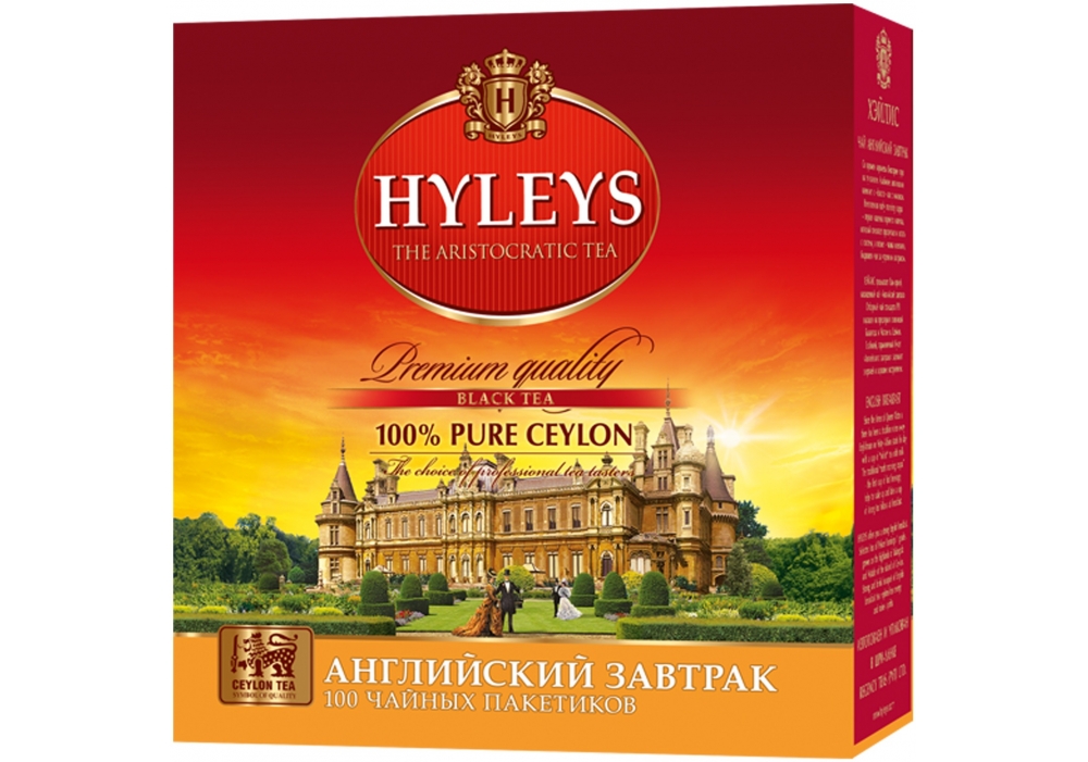 Чай чорний класичний Англійський сніданок, 100 пакетиків Hyleys - фото 1