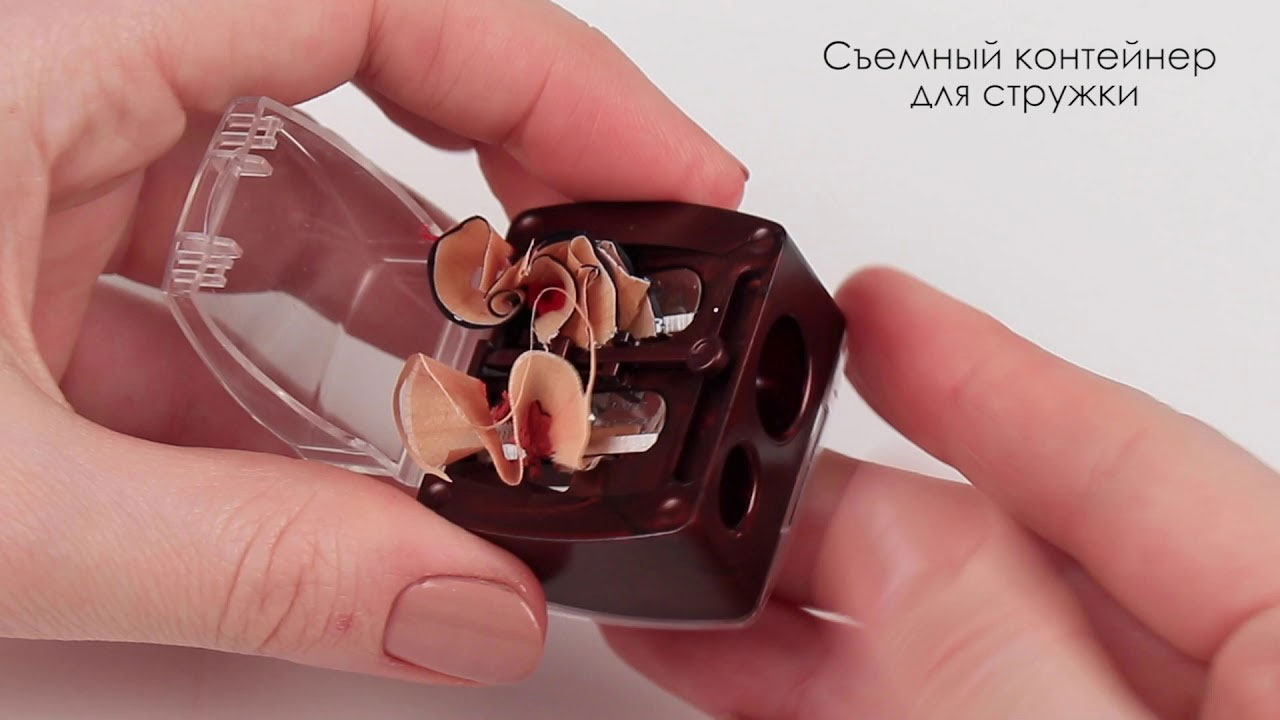 Точилка косметична, пластикова, з двома отворами, асорті KUM - фото 1