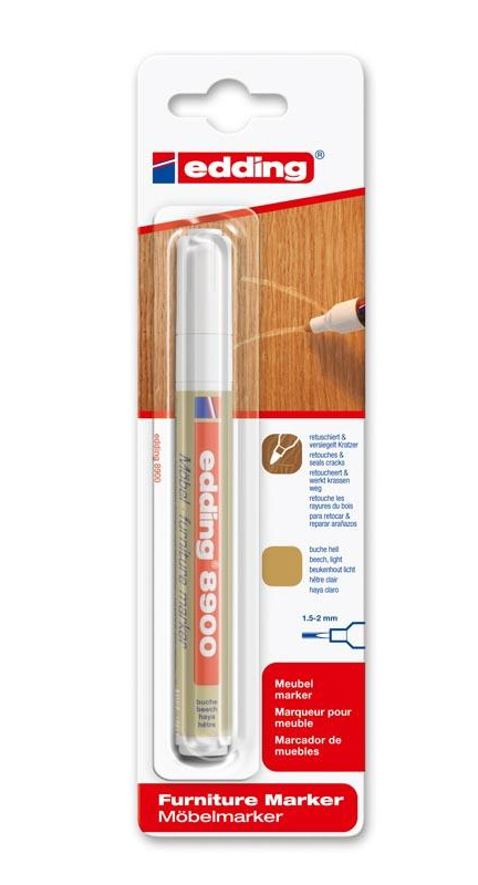 Маркер для меблів 8900, круглий накінечник 1,5-3мм. вільха середня Edding - фото 4