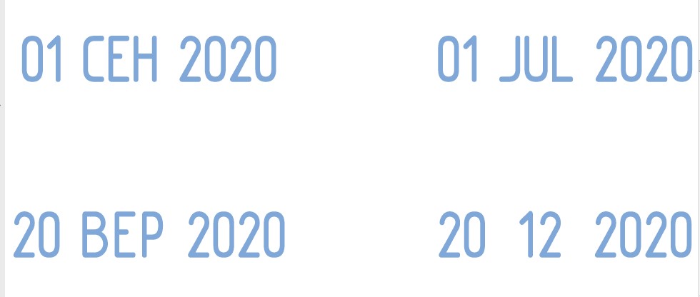 Мини датер 4мм, в блистере, син. Colop - фото 2