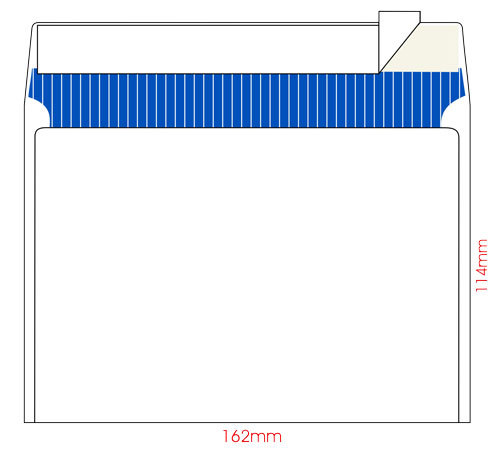 Конверт C6 (114х162) відривна стрічка, фон, 80г/м2 25шт/уп., біл. Optimail - фото 1