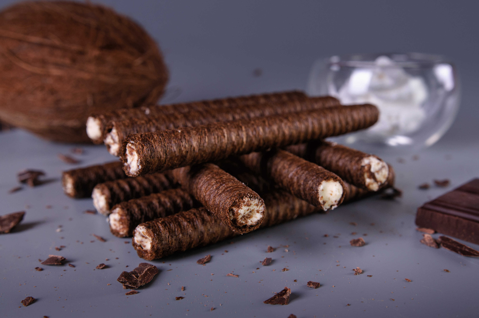 Трубочки вафельні зі смаком кокосу, 1,3кг. Деліція - фото 2