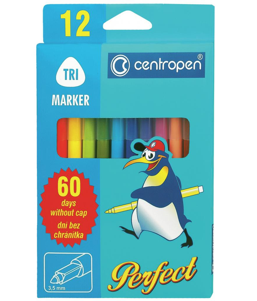 Фломастеры 12цв. Just Perfect 2510, ассорт. Centropen - фото 1