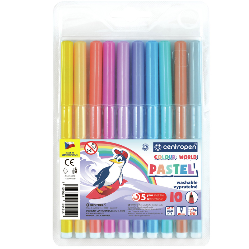 Фломайстер пастельні, 10 кольорів  Centropen - фото 1