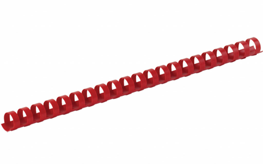 Пружины пластиковые 8мм., 45л., 100шт./уп., красн. BuroMax - фото 1