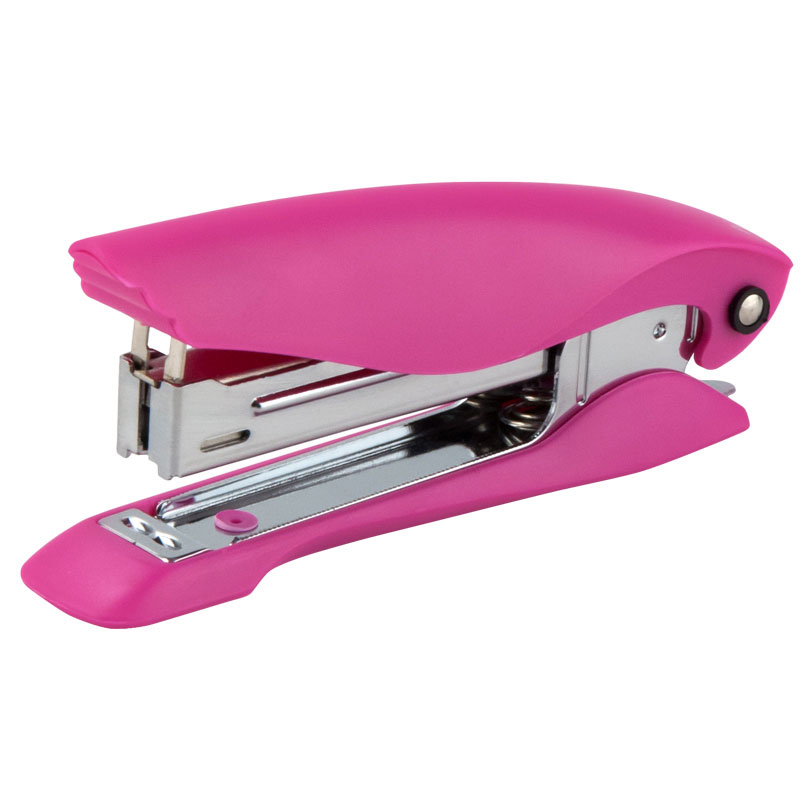 Степлер №10(10/5) Ultra, 12л., глубина 55мм., пластик., розов. Axent - фото 4