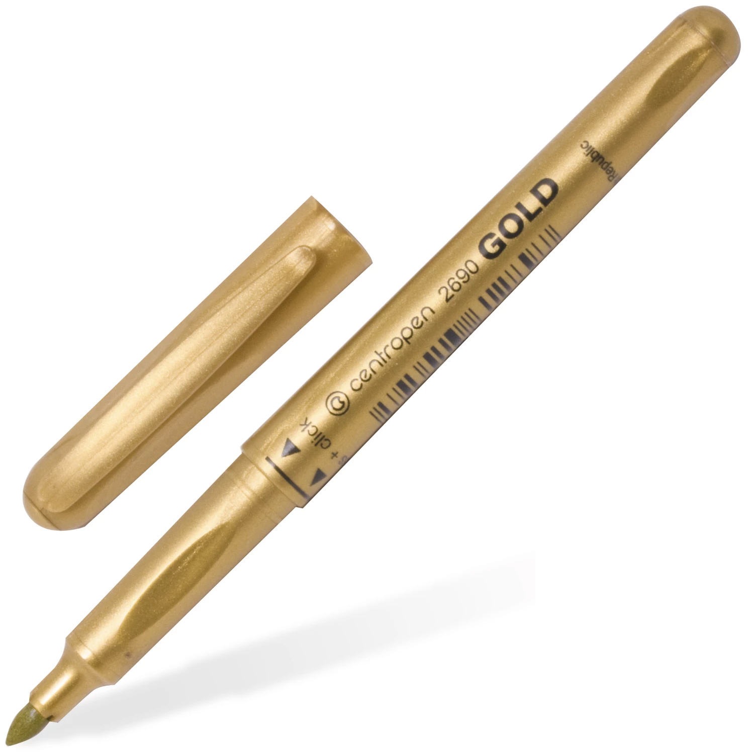 Маркер Gold 2690, круглое острие 1,5-3мм., золот. Centropen - фото 1