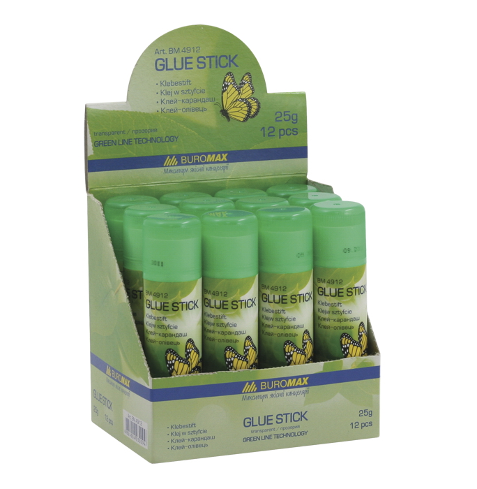 Клей-карандаш PVP Эко, 25г. BuroMax - фото 1