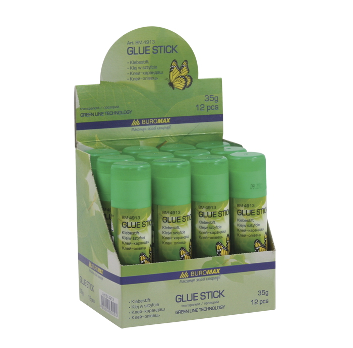 Клей-олівець PVP Еко, 35г. BuroMax - фото 1