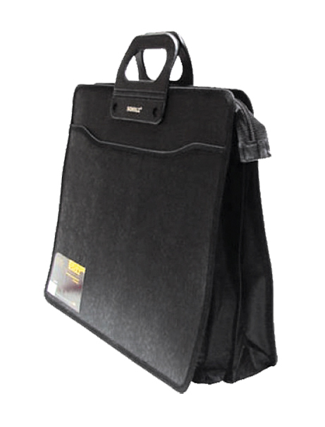 Портфель-картотека на 3+1 відділення, В4, на блискавці, чорн. Scholz - фото 2