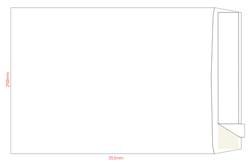 Конверт B4 (250*353) силік., боковий клапан, 90г/м2 Optimail - фото 2