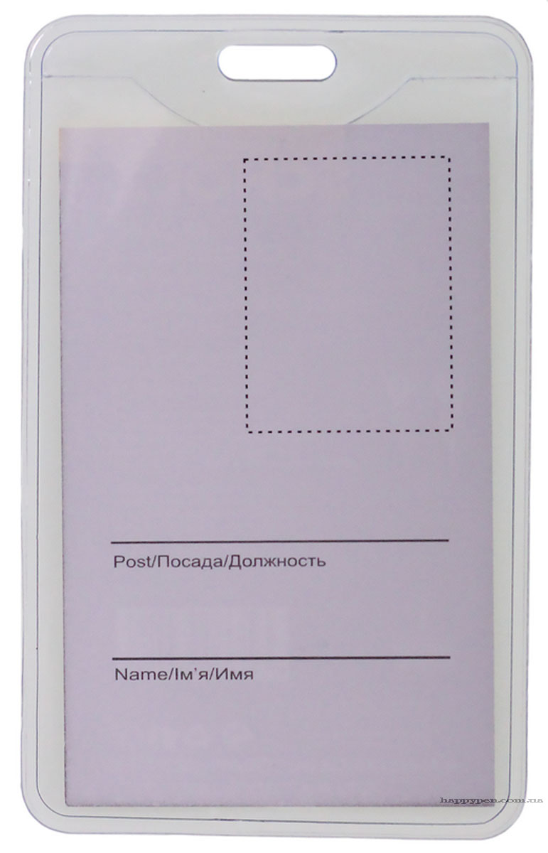 Бейдж вертикальный 64*103мм., PVC 250мкм. Scholz - фото 1