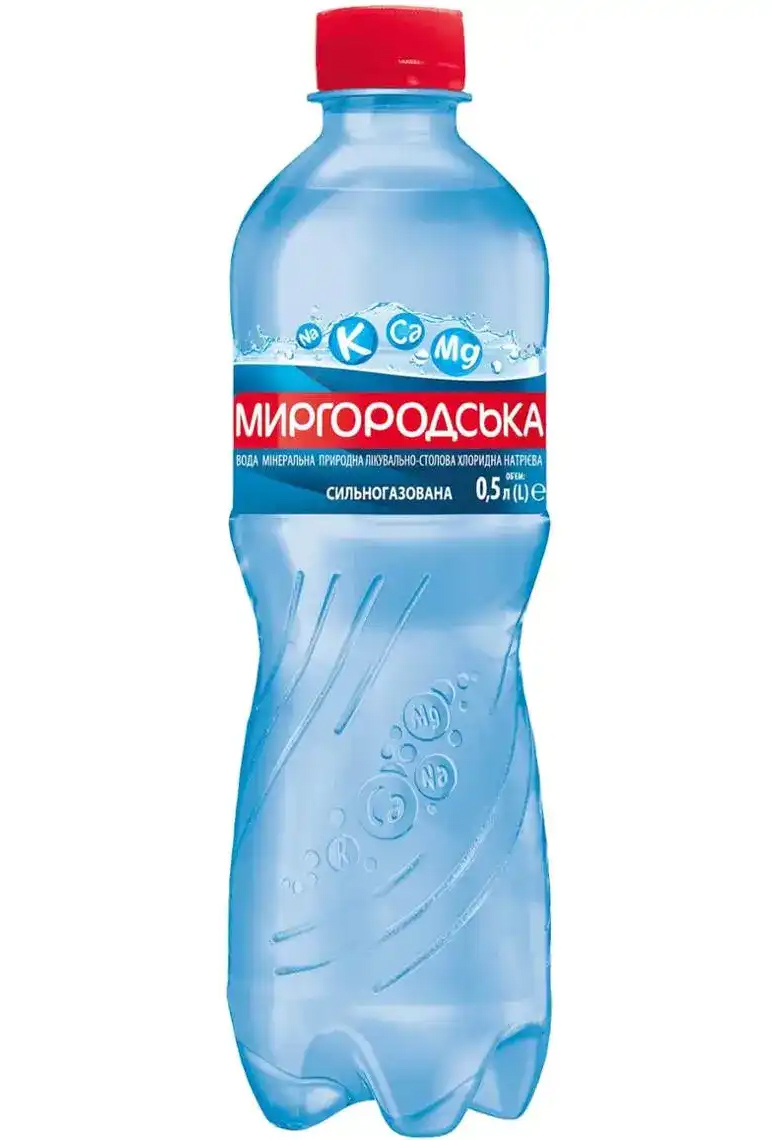 Вода минеральная сильногазированная Миргородская 0,5л., 12шт./уп., пластиковая бутылка Миргородская - фото 2