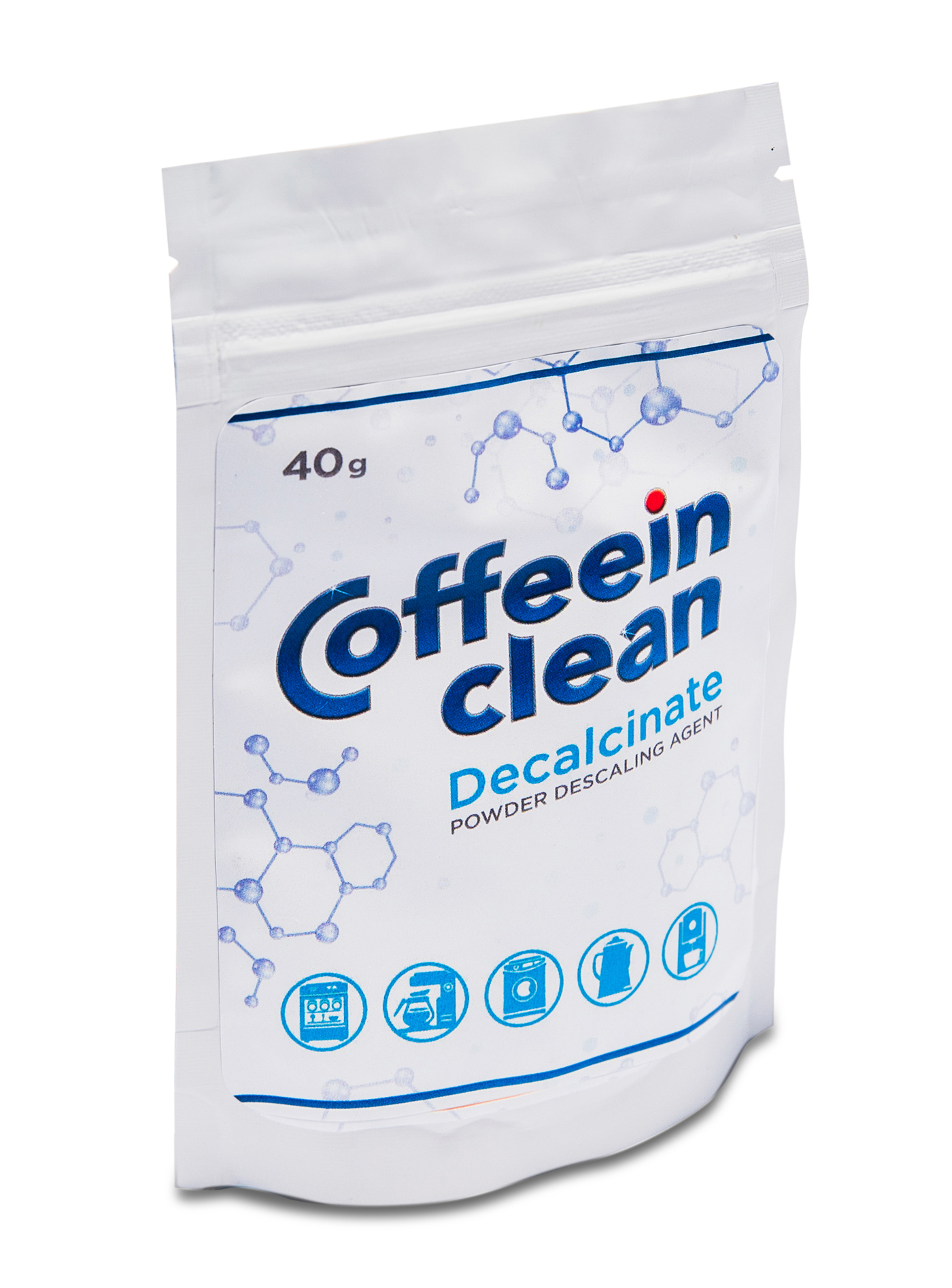 Порошок для удаления накипи в кофемашине Coffeein clean DECALCINATE, 40г. Coffeein clean - фото 1