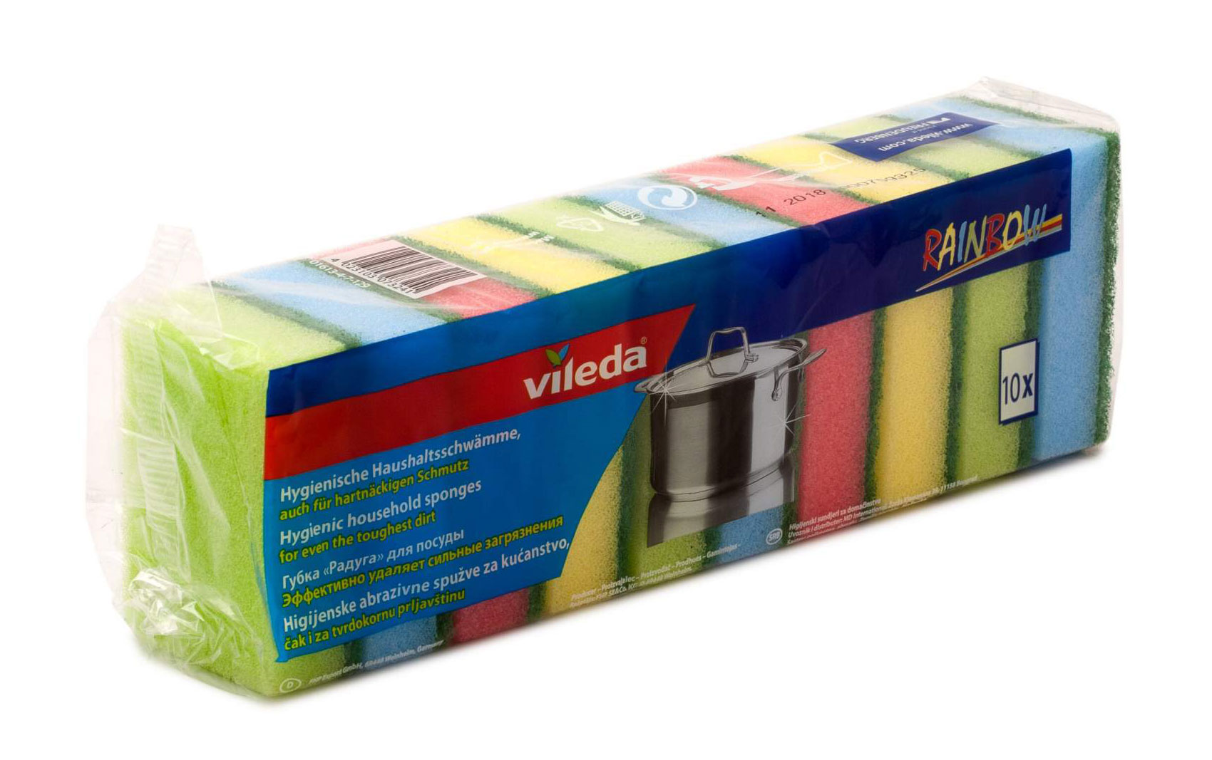 Губки кухонные Rainbow, 85*55*30мм., 10шт./уп., ассорт. Vileda - фото 3