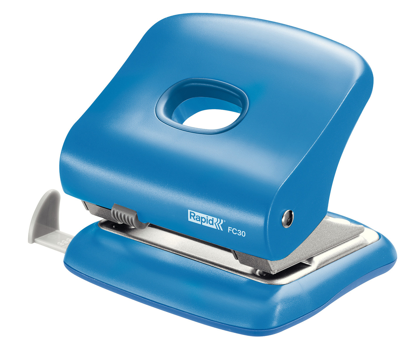 Діркопробивач на 2 отвори, до 30 аркушів Fashion FC30, металевий, блакит. Rapid - фото 2