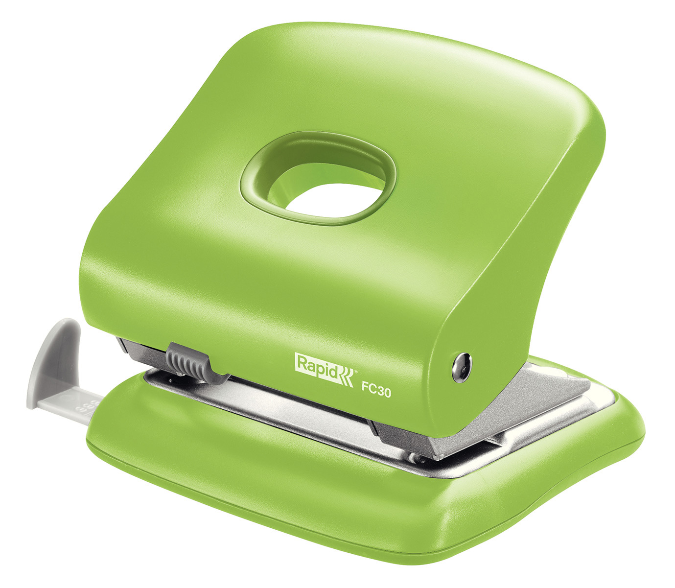 Діркопробивач на 2 отвори, до 30 аркушів Fashion FC30, металевий, зелен. Rapid - фото 2