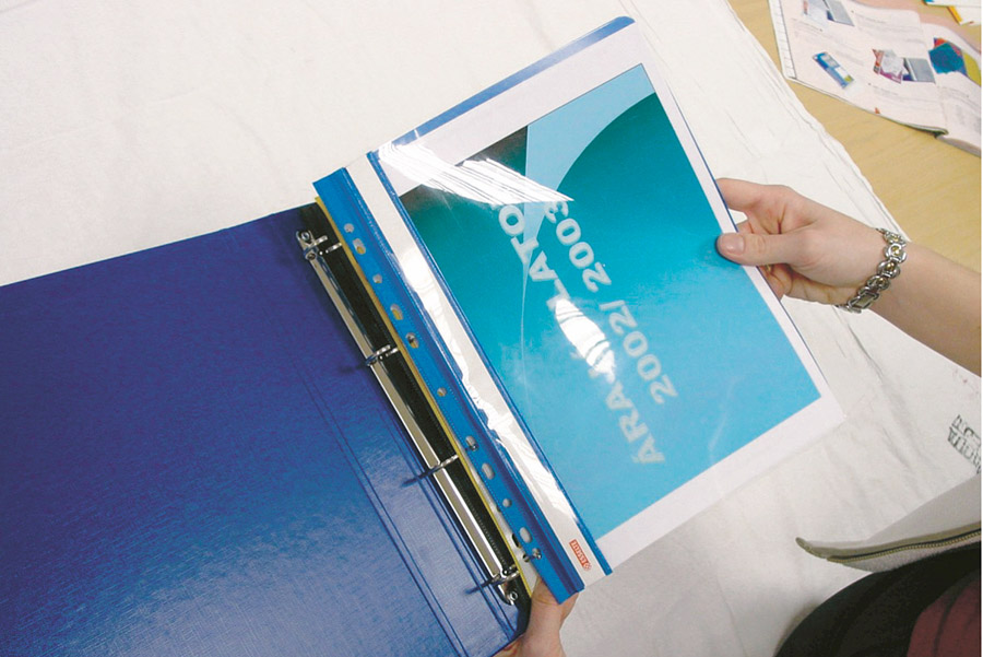 Швидкозшивач з прозорим верхом, щільний, європерфорація, 10шт./уп., жовт. Esselte - фото 2