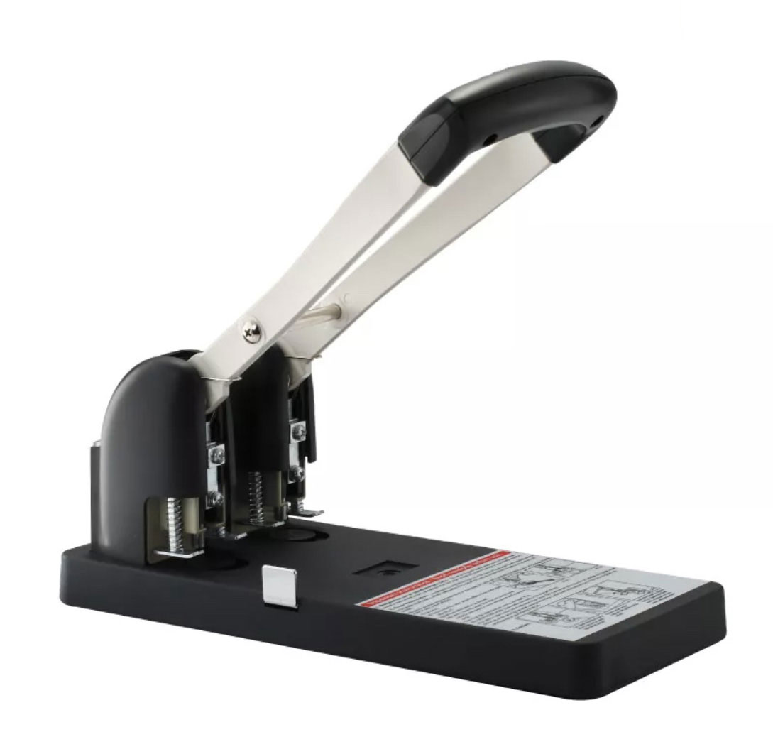 Діркопробивач великий, на 2 отвори, до 150 аркушів (09520), посилений професійний, чорн. KW-Trio - фото 4