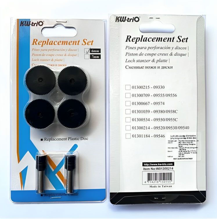 Набор сменных ножей и марзанов для дырокола KW-trio 09520 и 09540 (2 ножа и 4 марзана), (01300214) KW-Trio - фото 4