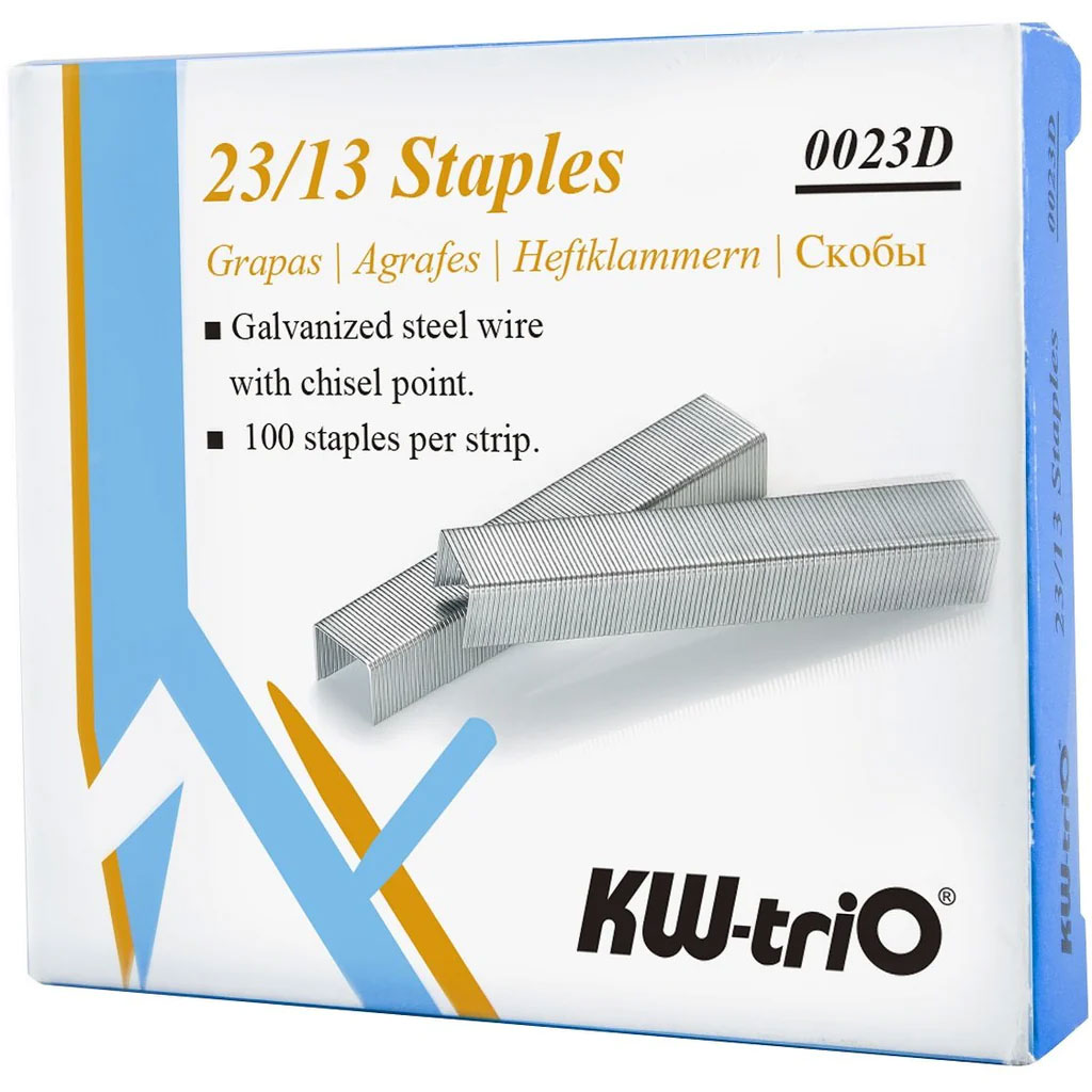 Скоба для степлеру 23/13, 1000шт/уп. до 100 аркушів (0023D) KW-Trio - фото 4