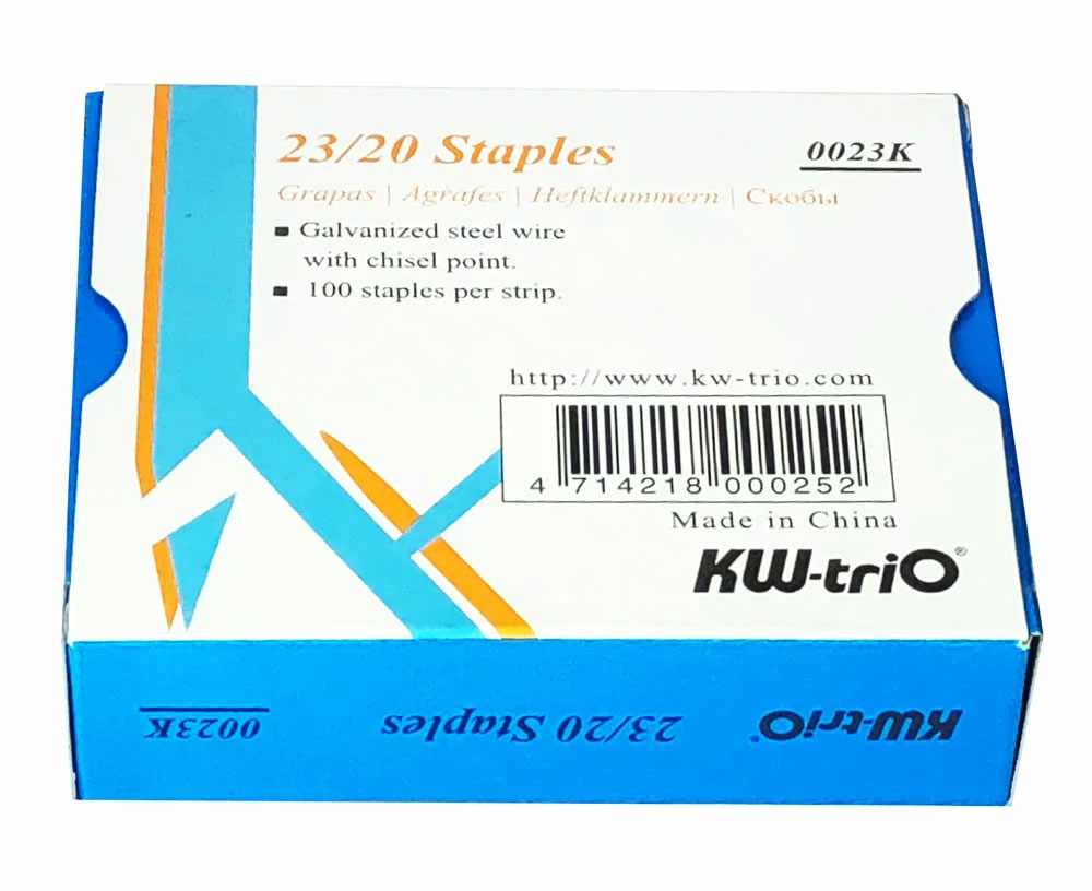 Скоба для степлеру 23/20, 1000шт/уп. до 170 аркушів (0023K) KW-Trio - фото 5