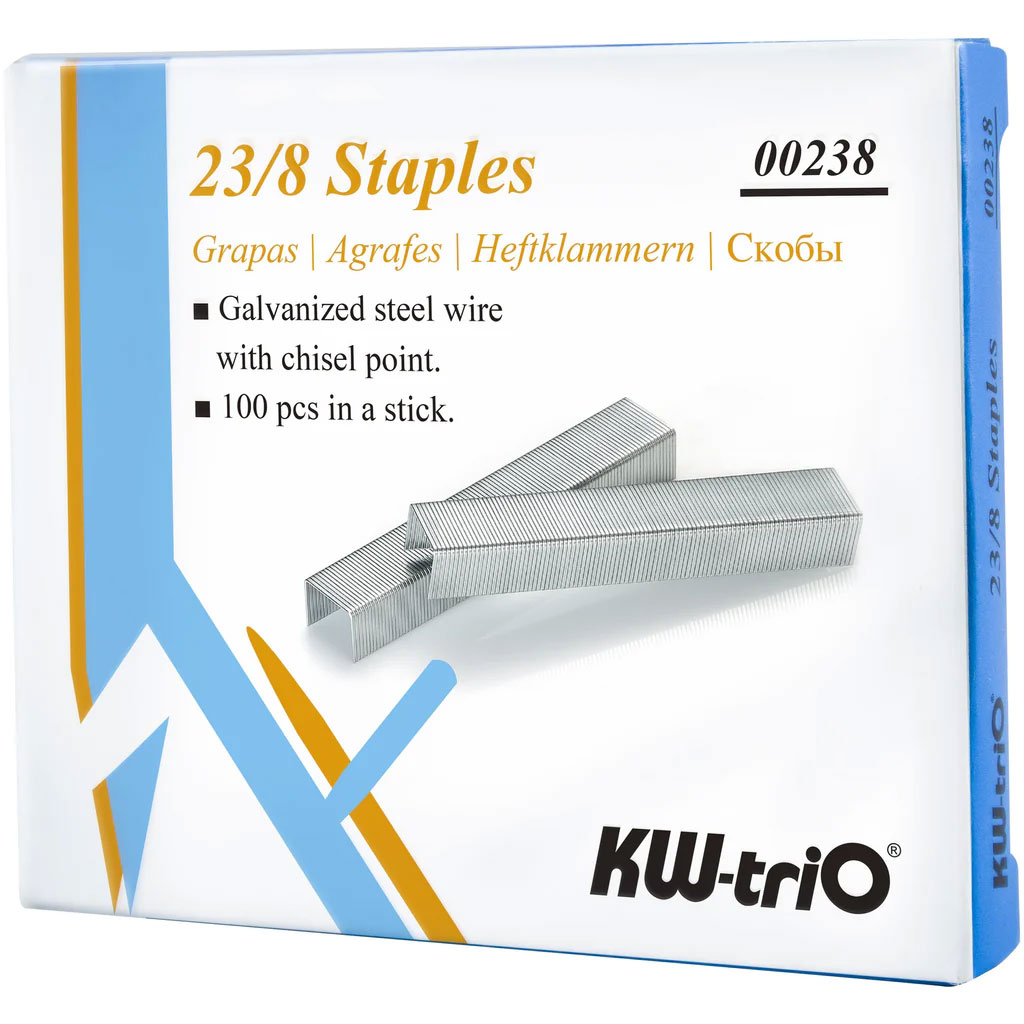 Скоба для степлеру 23/8, 1000шт/уп. до 50 аркушів (00238) KW-Trio - фото 5