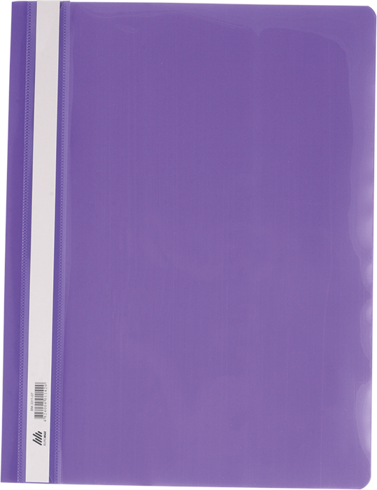 Скоросшиватель с прозрачным верхом А4, фиолет. BuroMax - фото 1