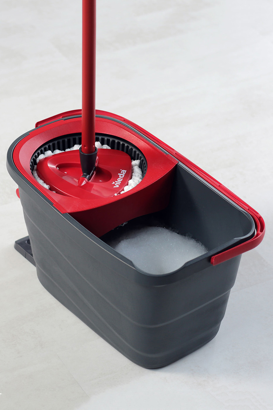 Набор для уборки Easy Wring&Clean Turbo Smart.  Швабра и ведро с отжимом, темно-сер. Vileda - фото 5