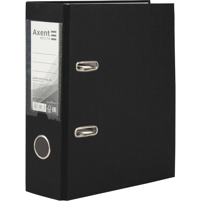 Регистратор А5 7см., вертикальный, черн. Axent Delta - фото 1