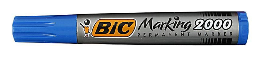 Маркер перманентный 2000,  круглое острие 2,5мм., син. Bic - фото 1