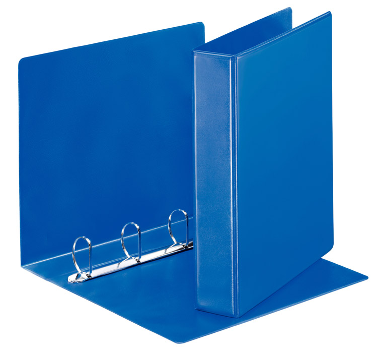 Папка панорама А4, 4кільця, PP, товщина торця 65мм. механізм 40мм., син. Esselte - фото 3