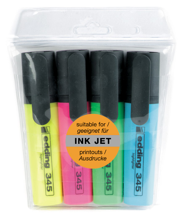 Маркер текстовый 345, 2-5мм., розов. Edding - фото 1