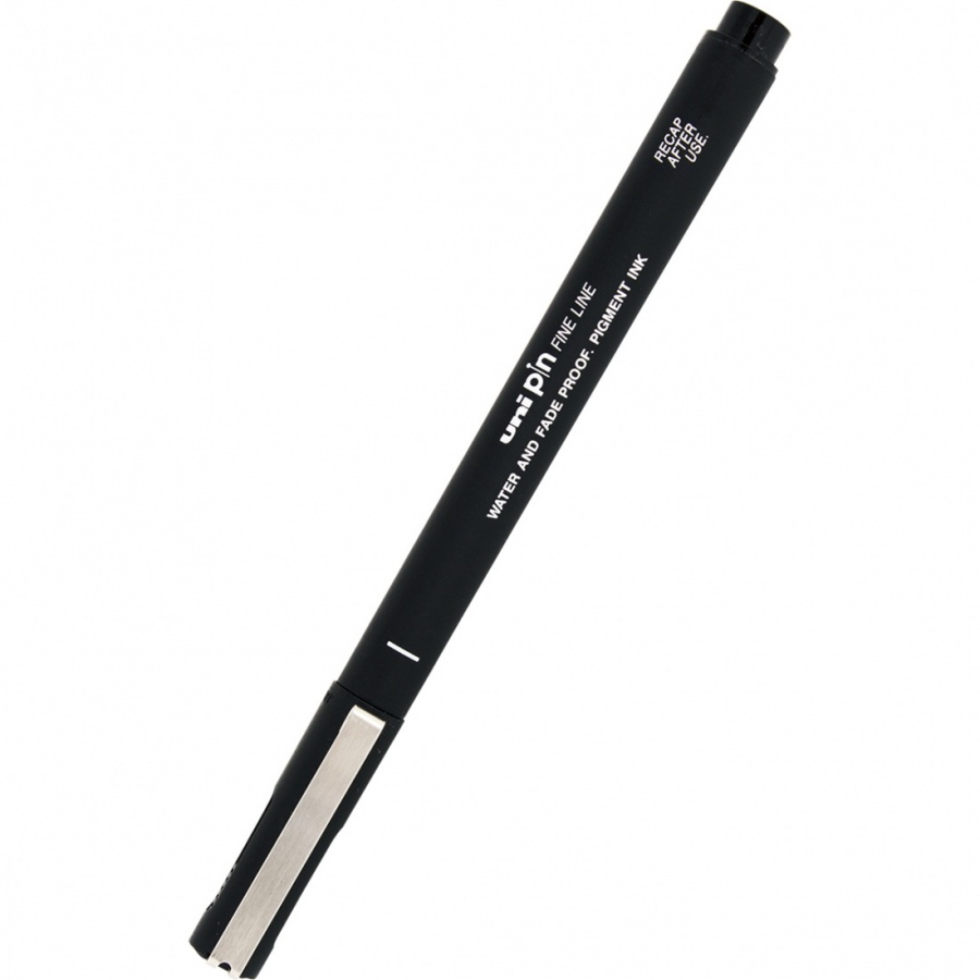 Лінер Pin fine line 0.3мм., корпус чорн., ст. син. Uni - фото 1