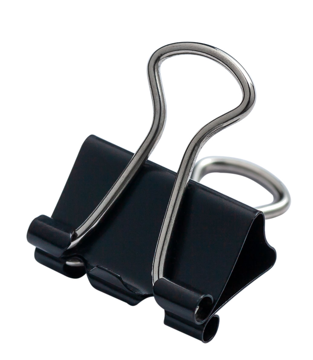 Зажим-біндер 15мм., 12шт/уп., чорн. BuroMax - фото 1