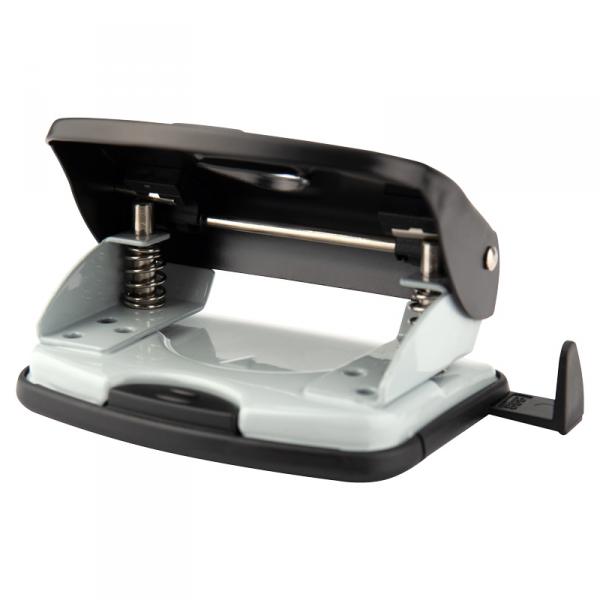 Діркопробивач на 2 отвори, до 20 аркушів Exakt-2, металевий, чорн. Axent - фото 1