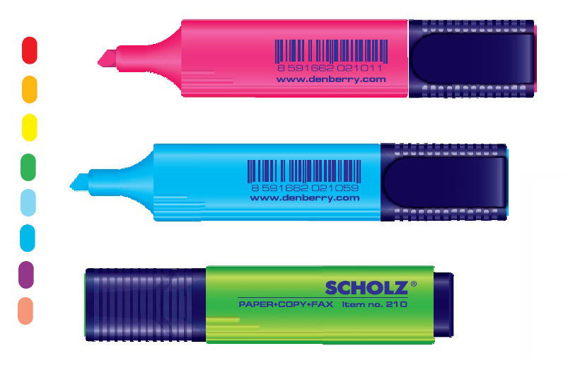 Маркер текстовый 210, 1-5мм., оранж. Scholz - фото 1