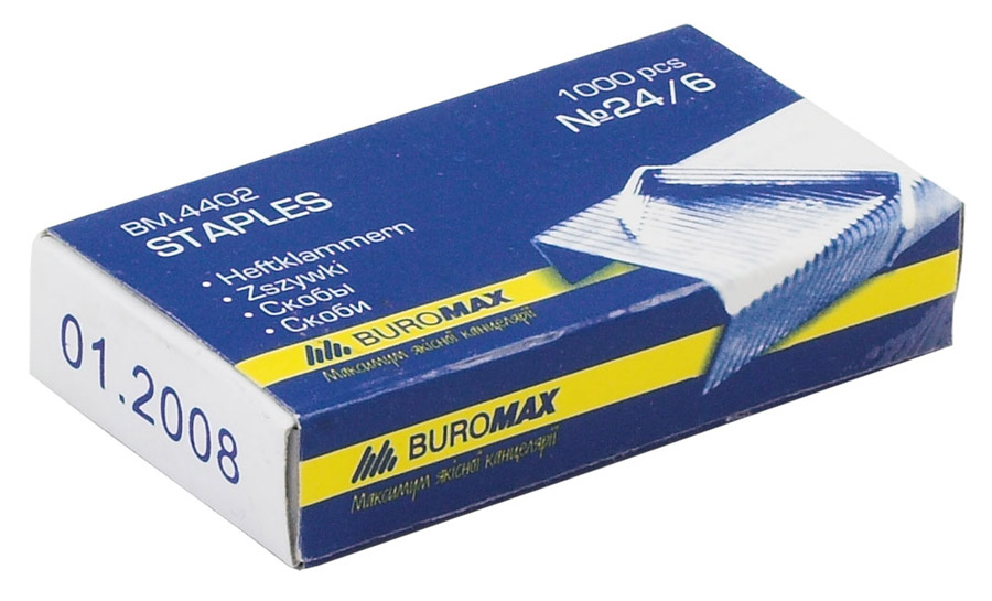 Скобы для степлера 24/6 JOBMAX, 1000шт./уп. BuroMax - фото 3