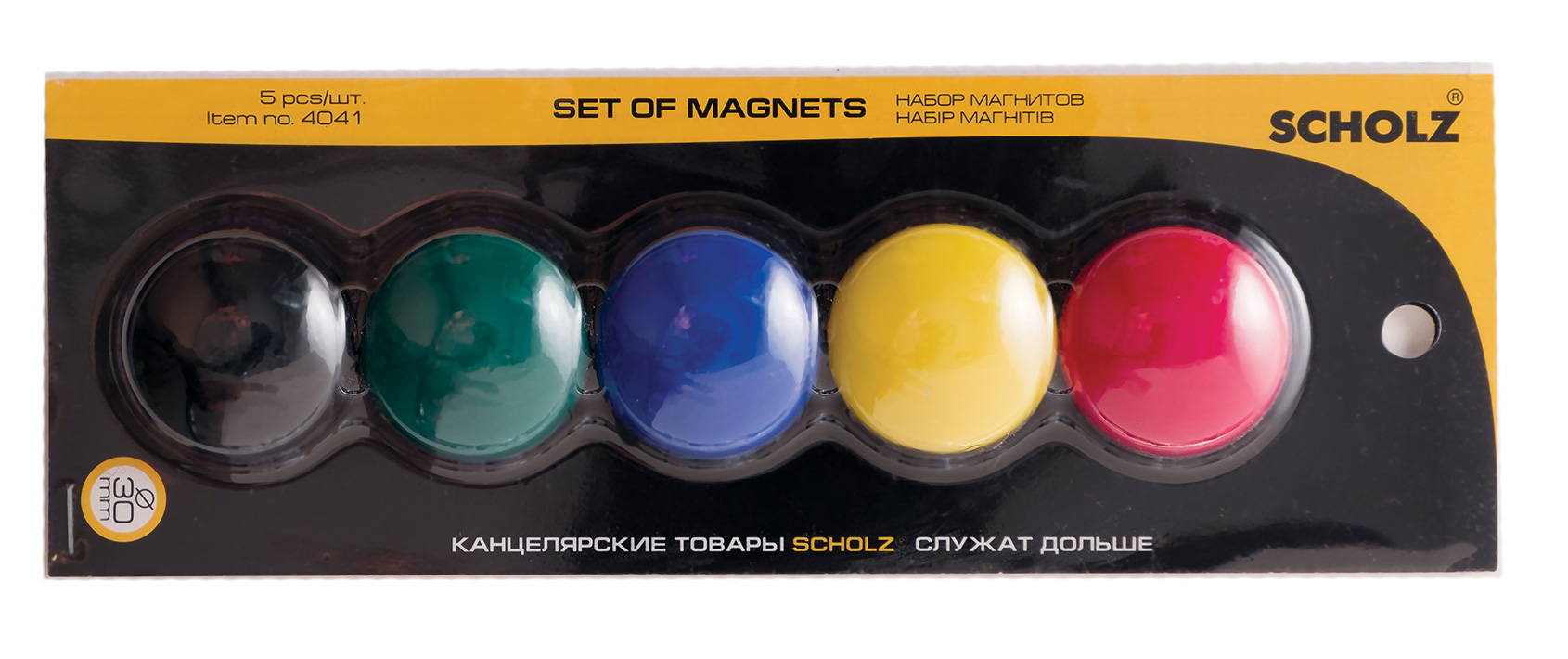 Магниты для магнитных досок D=30мм., 5шт./уп., ассорт. Scholz - фото 1